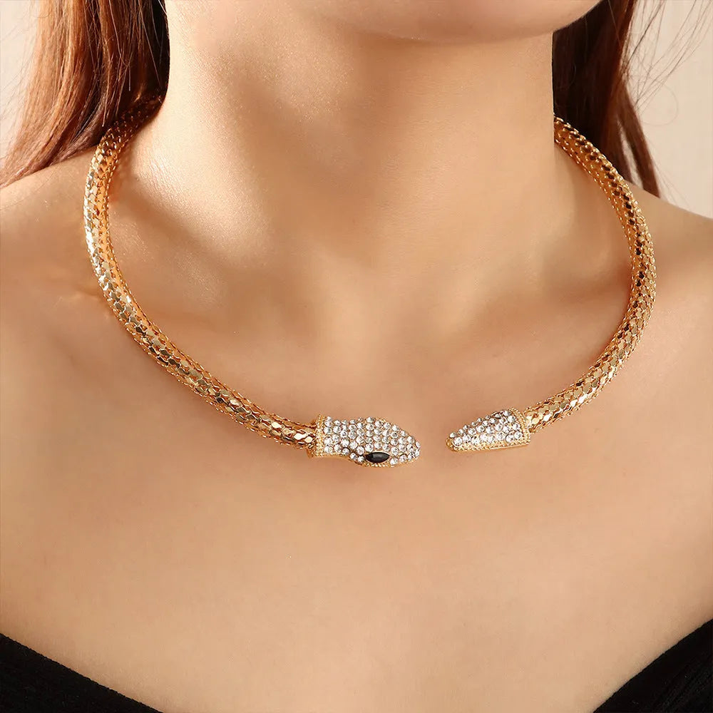 Euramerican Serpentine Collar Clavicle Chain Adjustable - Bellarte Enchanté Euramerican Serpentine Collar Clavicle Chain Adjustable